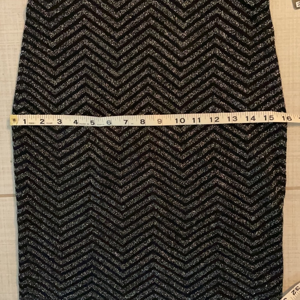 NWT Express Black & Metallic Silver Mini Dress - Picture 10 of 10